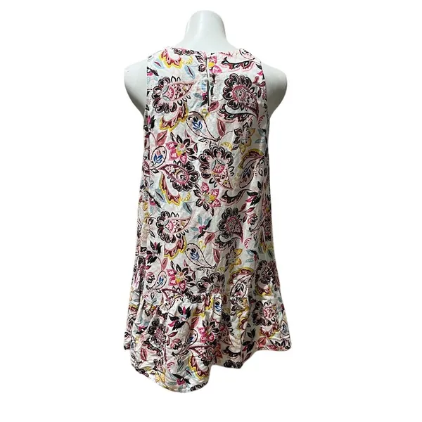 LOFT Women's Paisley Floral Swing Dress Size 2 Standard Knee Length Sleeveless - Image 2