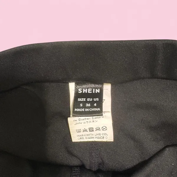 SheIn Black mini athletic skirt with drawstring - Image 3