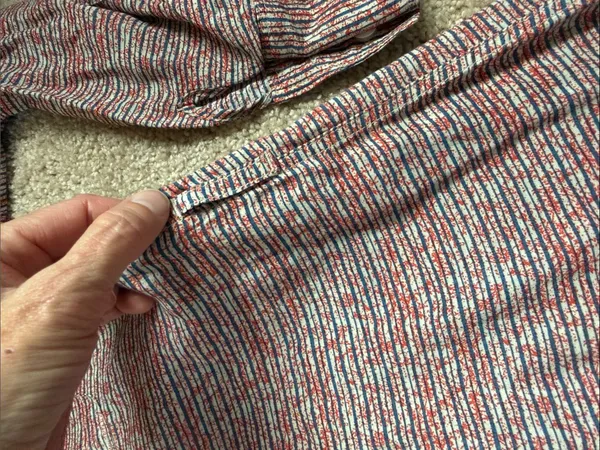 Anthropologie 11-1-Tylho red and navy/blue striped Button Tunic Shirtdress. - Image 3