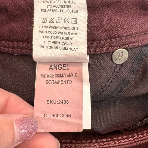 DL1961 Angel Mid Rise Size 27 Skinny Ankle Jeans 4-Way‎ Stretch Comfort - Image 9