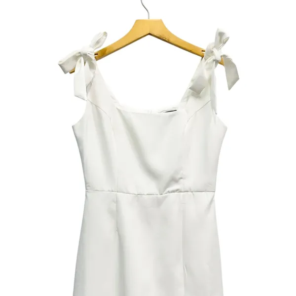 Lulus Your Sweetie Square Neck White Tie-Strap Mini Dress size M NWT - Image 4