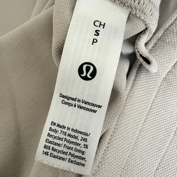Lululemon Softstreme Pique rack Jacket Small Downtown Tan Cropped Full Zip - Image 14