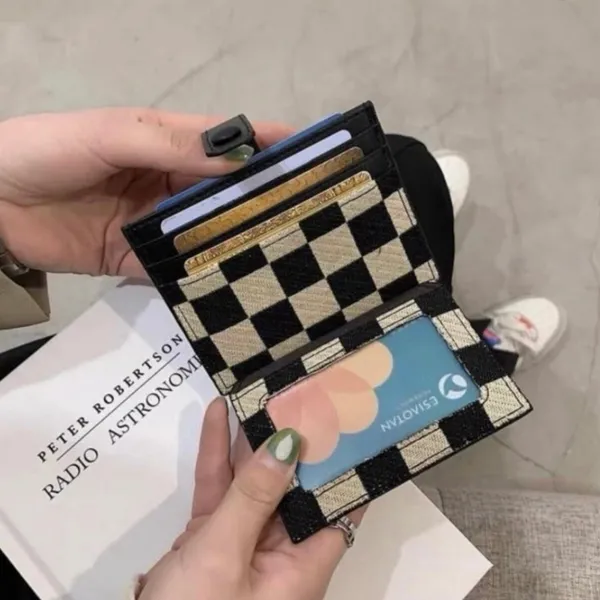 Wallet for Women Canvas Snap Closure Bifold Wallet Credit Card Coin Purse - Image 5