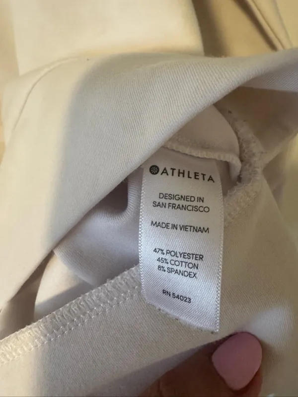 Athleta Women’s Small White High-Low Crewneck Pullover Sweatshirt - Image 3