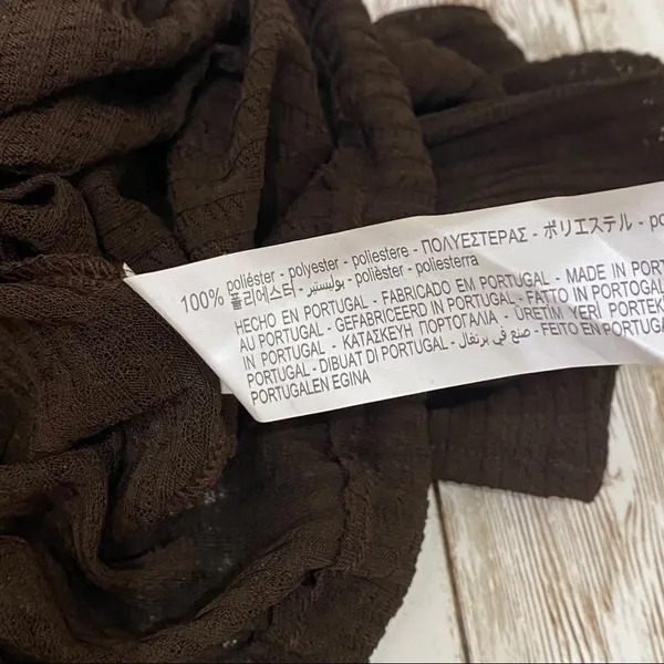 Zara Brown Contrast Button Blouse M - Image 10