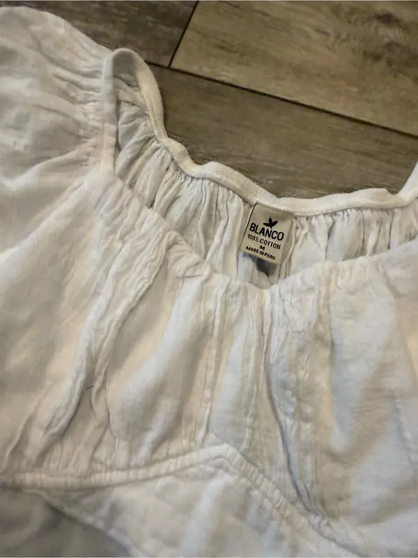 White Tie Crop Top - Image 2