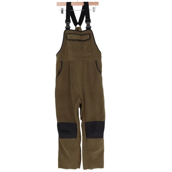 Overalls women’s Olive Green Fleece Adjustable Strap Snow Bibs Straight Leg - Image 2
