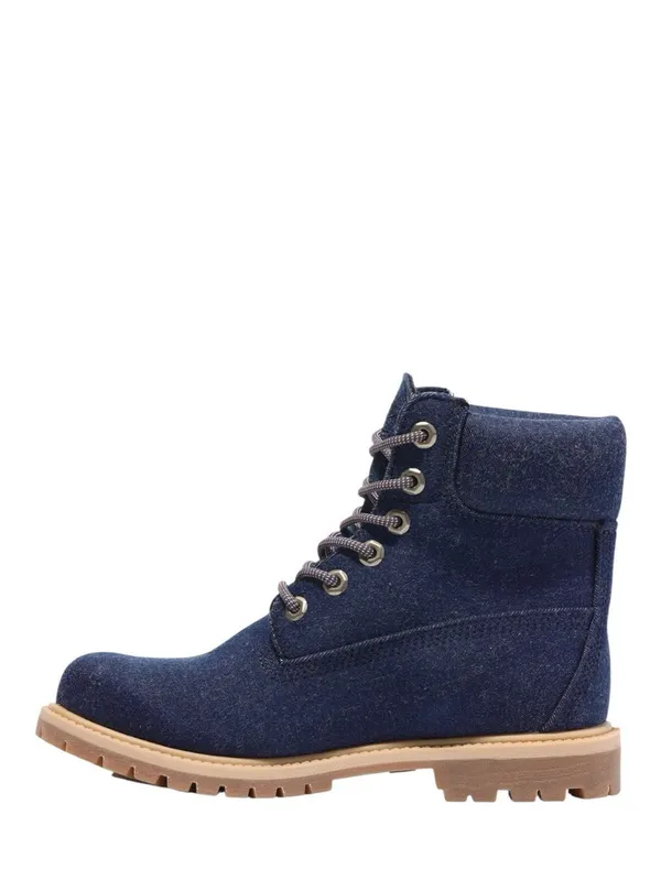 Timberland® Premium 6-Inch Lace-Up Boot, Dark Blue Canvas, Size 7, NWT - Image 2