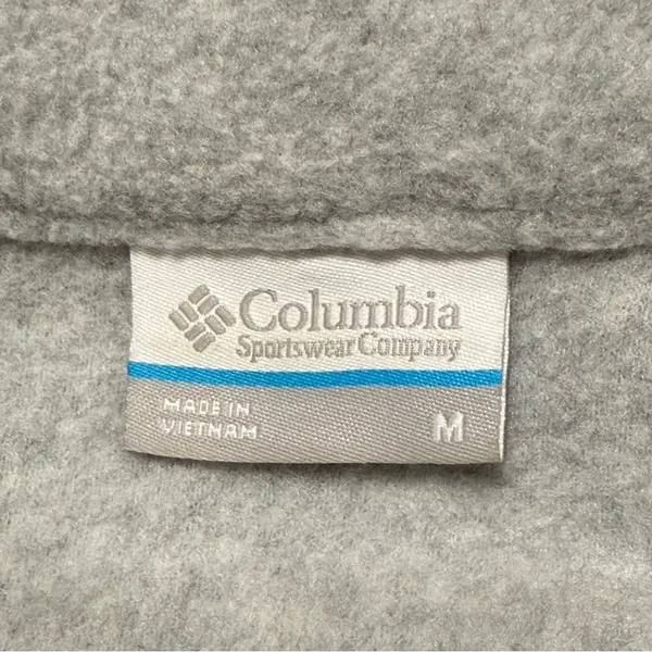 Columbia Sawyer Rapids 2.0 Gray Fleece Zip Vest Size Medium Mock Neck - Image 4