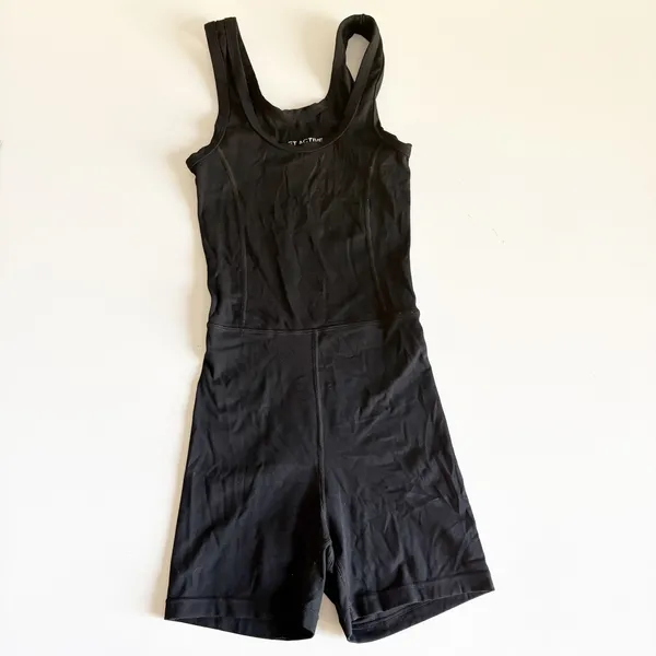 SET ACTIVE Women Onyx Sportbody Shortysuit Athletic Minimalist Romper Size XS - Image 3