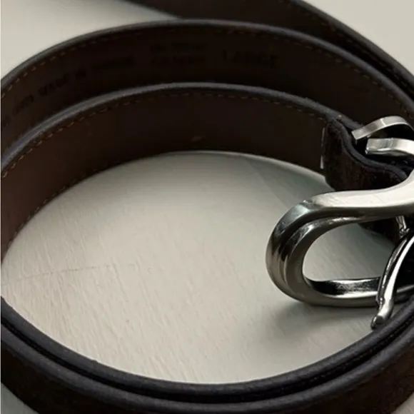 Belt Genuine Leather Brown and Silver Leather Belt-unisex - Image 2
