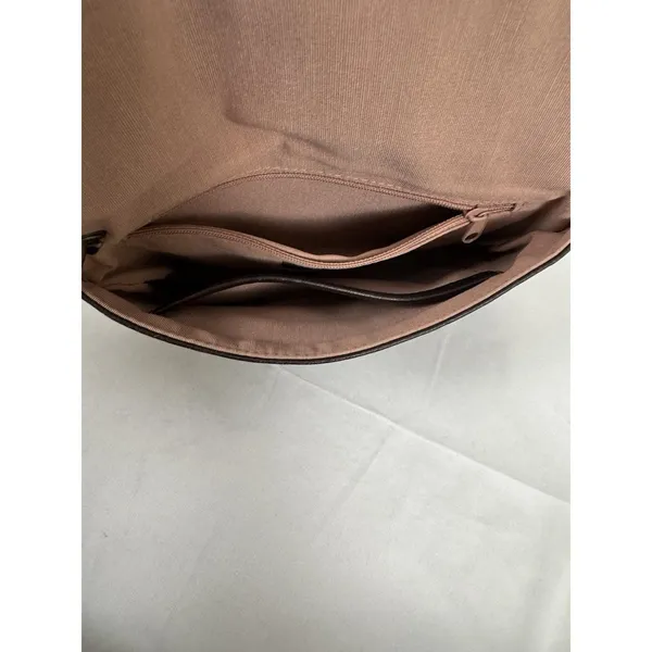 Vintage The Limited Brown Wristlet Clutch Gold Lock Minimal Y2K‎ Bag - Image 6