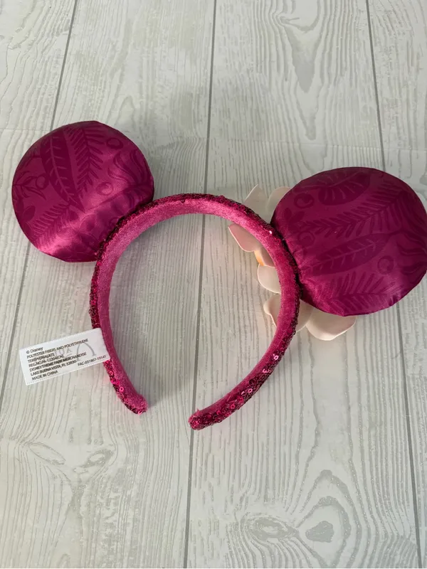 Disney Aulani Minnie Ears Headband Sequin Plumeria - Image 4