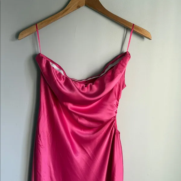 NEW Reformation Nevaeh Pink Slip Dress Medium - Image 6