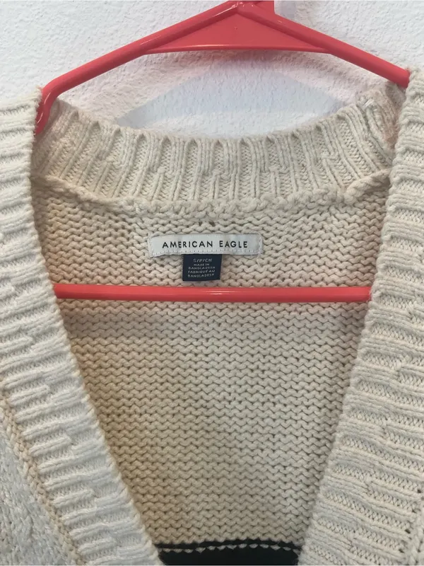 American Eagle Striped Knit Sweater button Cardigan - Image 3