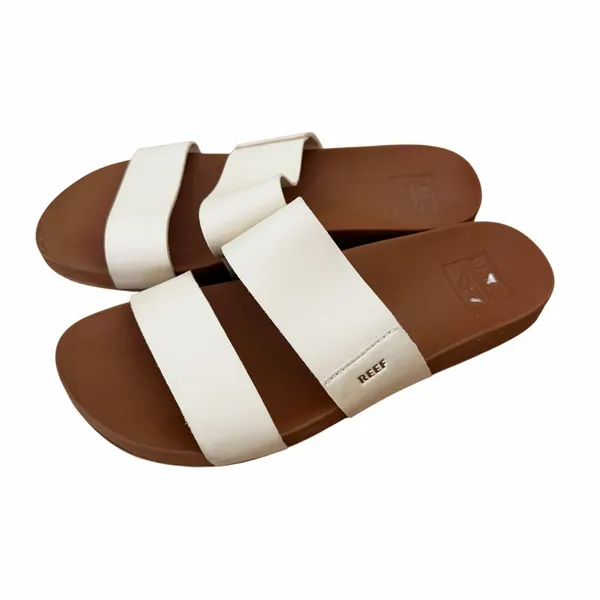 Reef Cream Cushion Vista Sandals Slides Sz 6 - Image 6