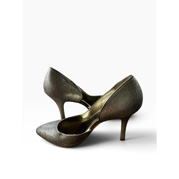 Anne Klein Akzya Pumps Size 10 Gold Silver Glitter D'Orsay Pointed Toe Stiletto - Image 6