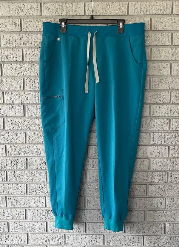 Figs Zamora Jogger Scrub Pants Pacific Blue Size XL - Image 2