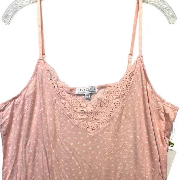 P.J. Salvage Pink Lace Cami XL Star Print Pajama Sleep Tank NWT - Image 2