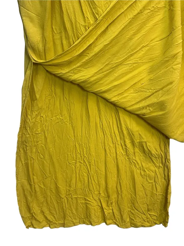 Forever 21 Contemporary Mustard Yellow Racerback Side Slit Mini Dress Size L - Image 7