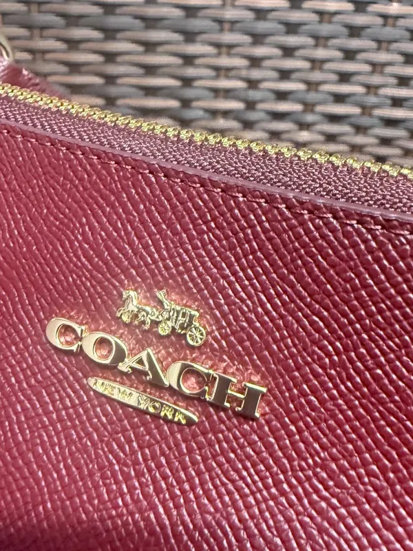 COACH nwt coach Charlotte Shoulder bag dark wine CCO18 WITH CHERRY CHAINS - Image 8