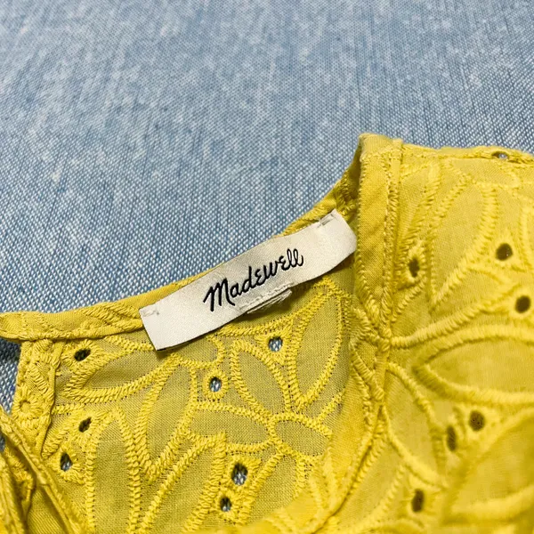 Madewell Eyelet Michele Bubble Top in Dream On Daisies Size S - Image 3