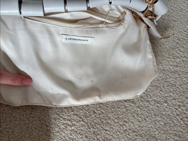 Anthropologie Lindy Woven Clutch Cream crossbody - Image 10