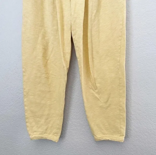 FREE PEOPLE Beach Yellow Culver City Tapered Pant S - Image 4