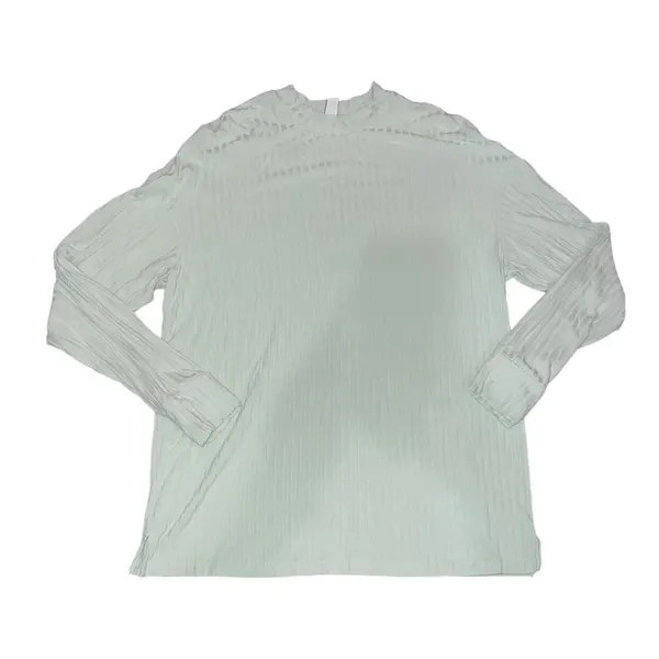 Daily /‎ Ritual Seafoam Green Ribbed Long Sleeve Top Size Medium - Image 2