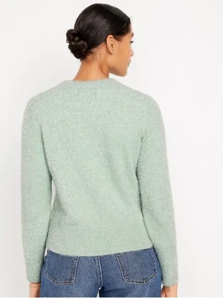 Old Navy Eyelash Shine Sweater Briny Water‎ Large NWT - Image 3