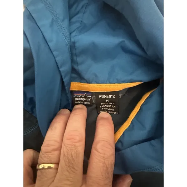 PATAGONIA Organic Cotton Light Hoodies #5123-175 Vintage? Turquoise/blue Med Wms - Image 11