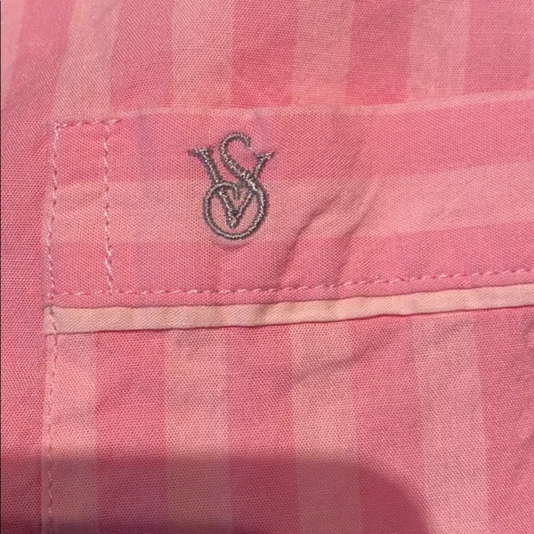 Victoria’s Secret Iconic Pink Striped Button Down Sleep Shirt - Image 13