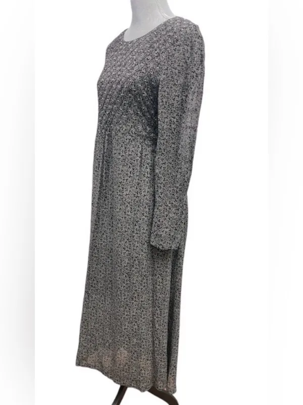 Sarah Elizabeth Vintage Floral Tie Back Pleated Maxi Prairie Dress size 10 - Image 5