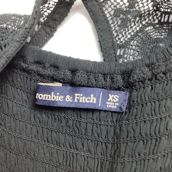 Abercrombie & Fitch Black Sleeveless Lace Cocktail Mini Dress XS - Image 7