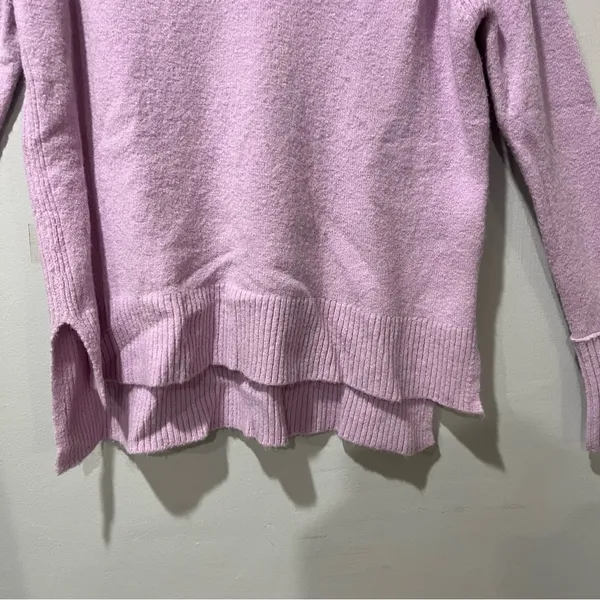 J. Crew Merino V-Neck Tunic Long Sleeve Sweater Lilac‎ XS Light Weight - Image 3