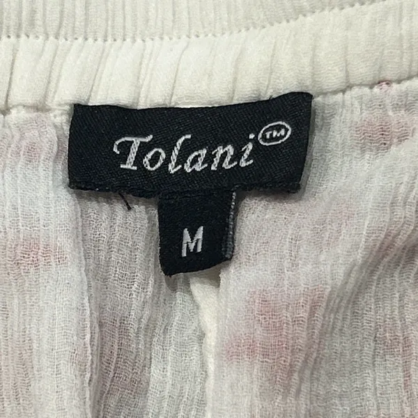 Tolani Shorts Women Medium Embroidered Lined Pockets Floral Asian Stretch Cotton - Image 2