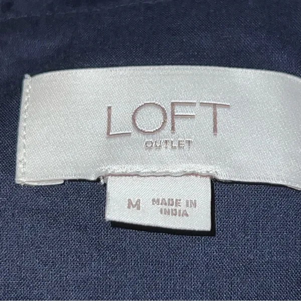 LOFT Outlet Navy Blue Swiss Dots Sleeveless Mini Dress Size M - Image 10