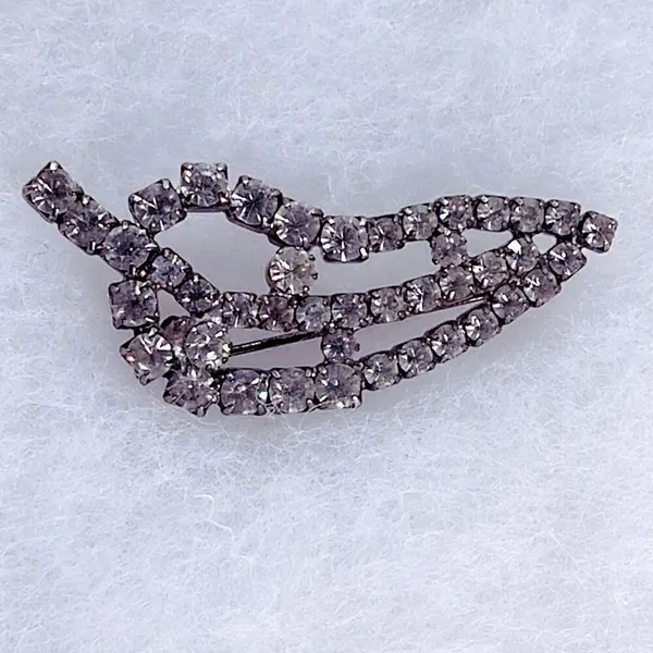 Vintage rhinestone cut glass brooch. - Image 2
