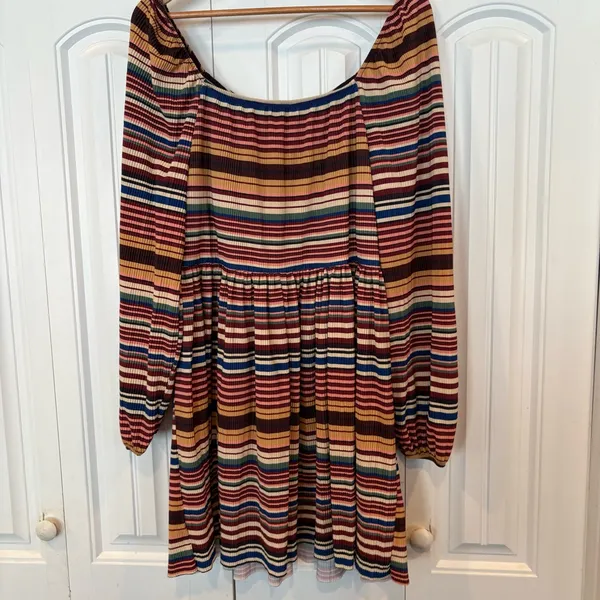 Cato Textured‎ Multi Color Stripe Dress Size XL - Image 2