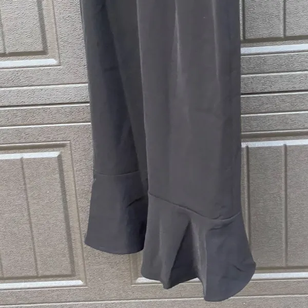 Bardot Kristen Peplum Cocktail Dress Black Spaghetti Strap Fit Flare Size 12 - Image 8