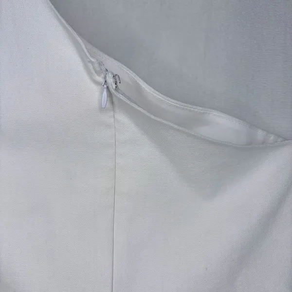 Showpo. White Linen Blend Mini Dress - Image 8