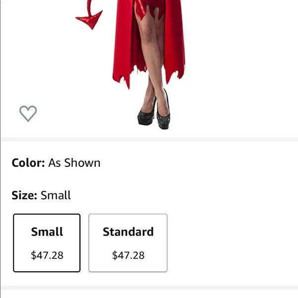 Red Devil Sexy Halloween Costume Small New - Image 2
