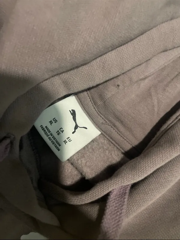 Puma Women's Hoodie in Dusty Mauve with White Logo - Image 2