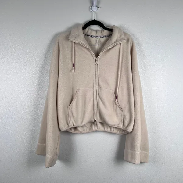 Free‎ People Movement Women's Climb High Fleece Jacket Cream Sz M - Image 6