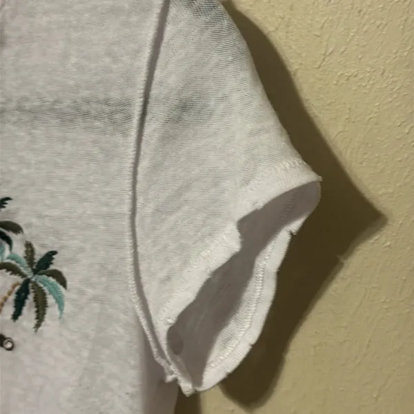 Free People We The Free Beachy Keen Embroidered Tee‎ Size XS - Image 5