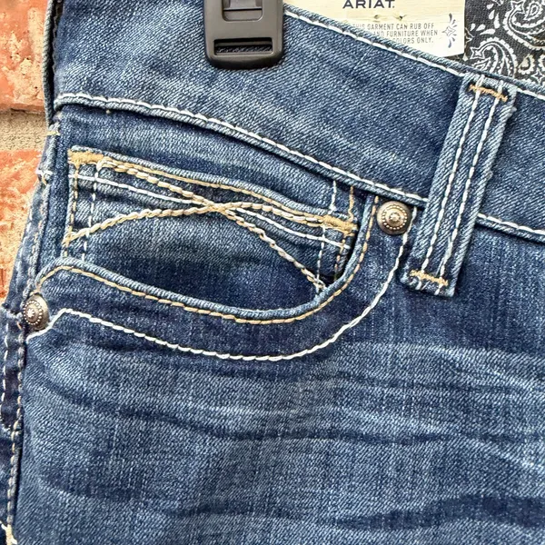 Ariat Womens Rainstorm Mid Rise Bootcut Jeans NEW Size 31 R 10016202 Stretch - Image 2