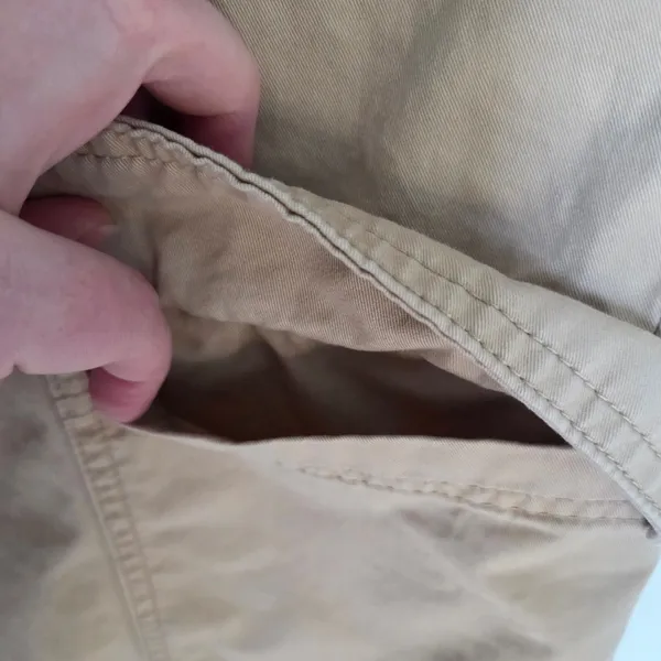 Abercrombie & Fitch Tan Wide Leg High Rise Khaki Trouser Cargo Pants Size 30/10 - Image 5