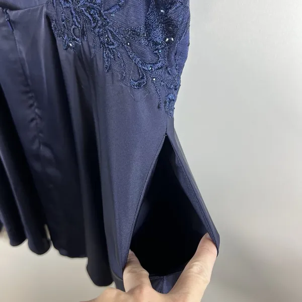 Alyce Paris strapless glitter cocktail dress Blue Plus Size 22 Evening Romantic‎ - Image 6