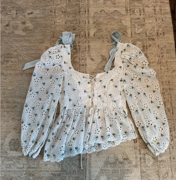 For Love & Lemons Cherry Eyelet Top  - Image 4