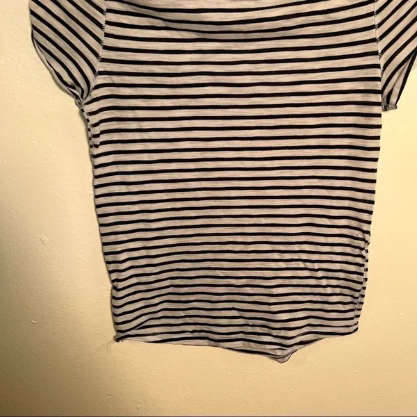 Free People We The Free Women's Size XS Night Sky‎ Top Blue Striped Short Sleeve - Image 12